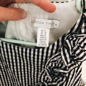 black and white mid thigh dress